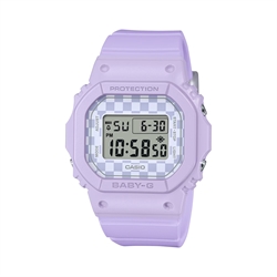 Casio BABY-G BGD-565 系列滑板文化格子旗幟圖案女士防震手錶 BGD-565GS-6