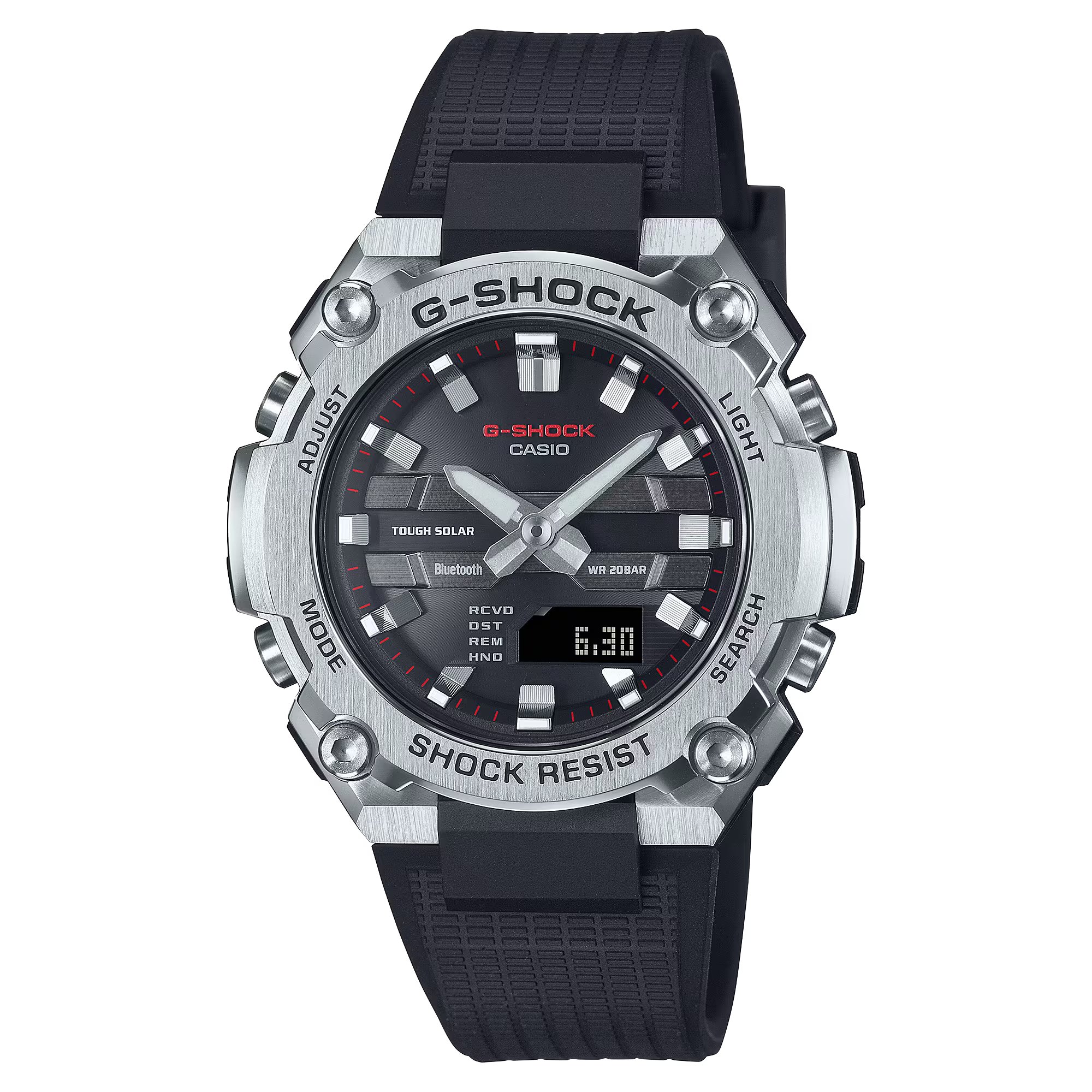 Casio G-SHOCK G-STEEL GST-B600 系列太陽能藍牙樹脂錶帶運動手錶 GST-B600-1A