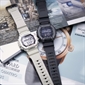 Casio GENERAL LINE 米白色十年電力金屬錶圈數位運動手錶 MWD-110H-8A