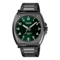 Casio GENERAL LINE 绿色表盘黑色不锈钢酒桶型男士指针石英手表 MTP-E730B-3A