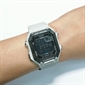 Casio GENERAL LINE 纖薄小巧白色樹脂錶帶運動型藍牙數位手錶 WS-B1000-8B