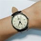Orient Bambino Date Ⅱ 系列日期顯示白色錶盤真皮表帶男士自動機械手錶 RA-AC0M04Y30B