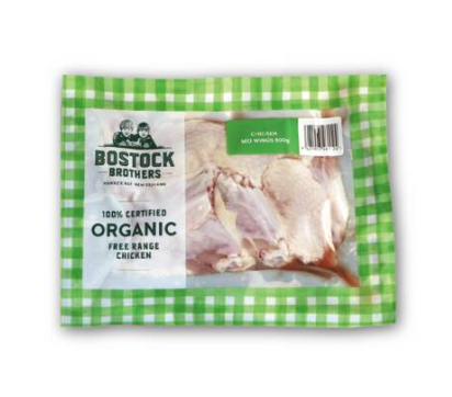 Bostock Brothers 紐西蘭有機雞中翼 (500克)