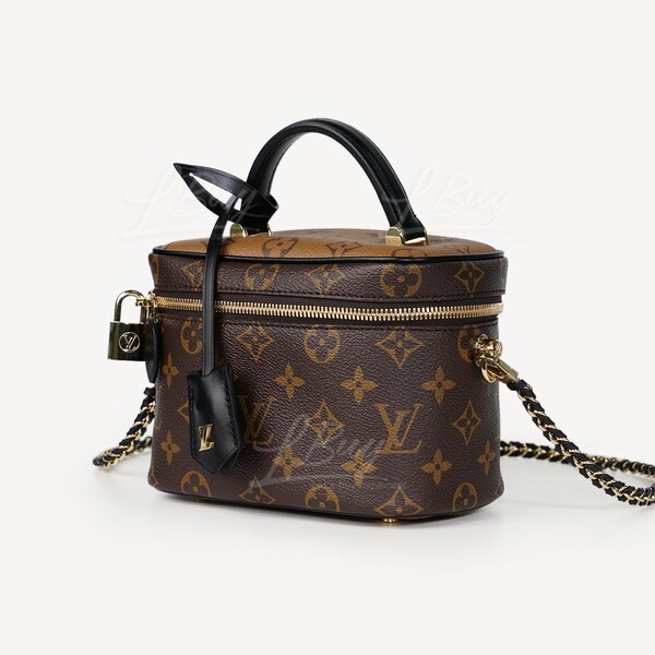 Louis Vuitton Monogram Reverse Vanity PM Crossbody Train Case Bag