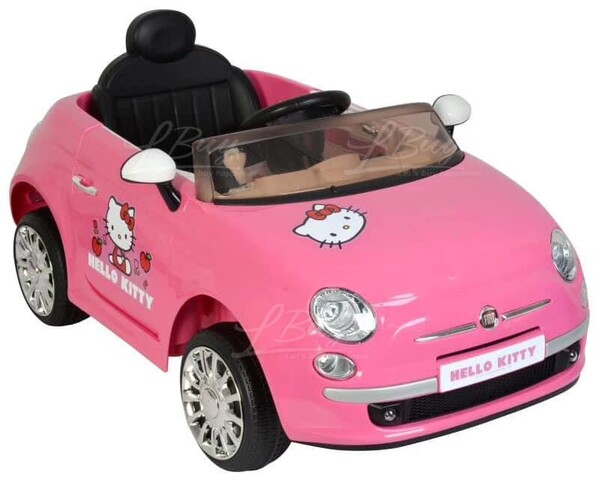 FIAT Official License Fiat 500 x Hello Kitty Ride On Toys