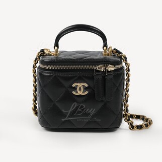 Chanel Vanity Case 黑色手挽鏈帶小號化妝盒子