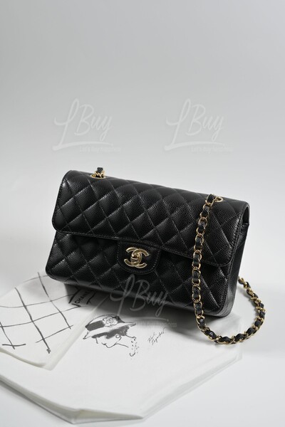 CHANEL-Chanel Classic Black Flap Bag 23cm