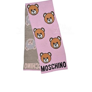Moschino Teddy Bear Pink Scarf