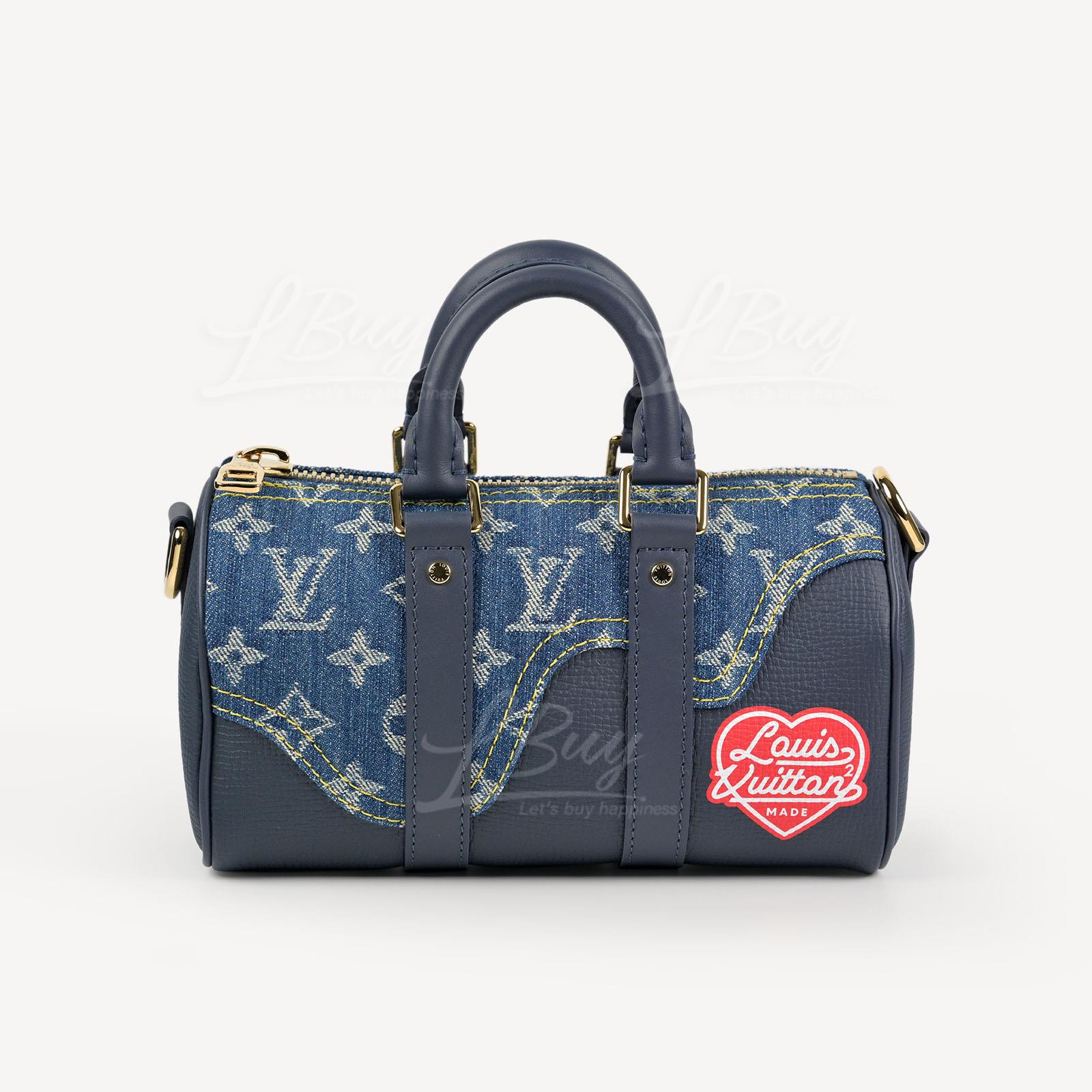 LV Nigo Keepall XS Bag Monogram Denim and Leather Handbag