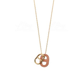Hermes O'Maillon Pendant Necklace Gold with Gold Hardware