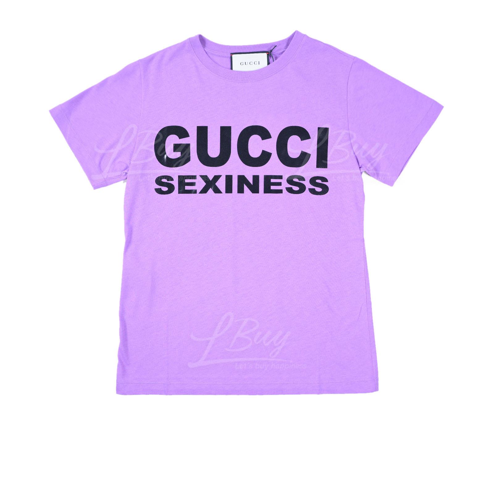 Gucci Sexiness Short Sleeve T-Shirt Purple