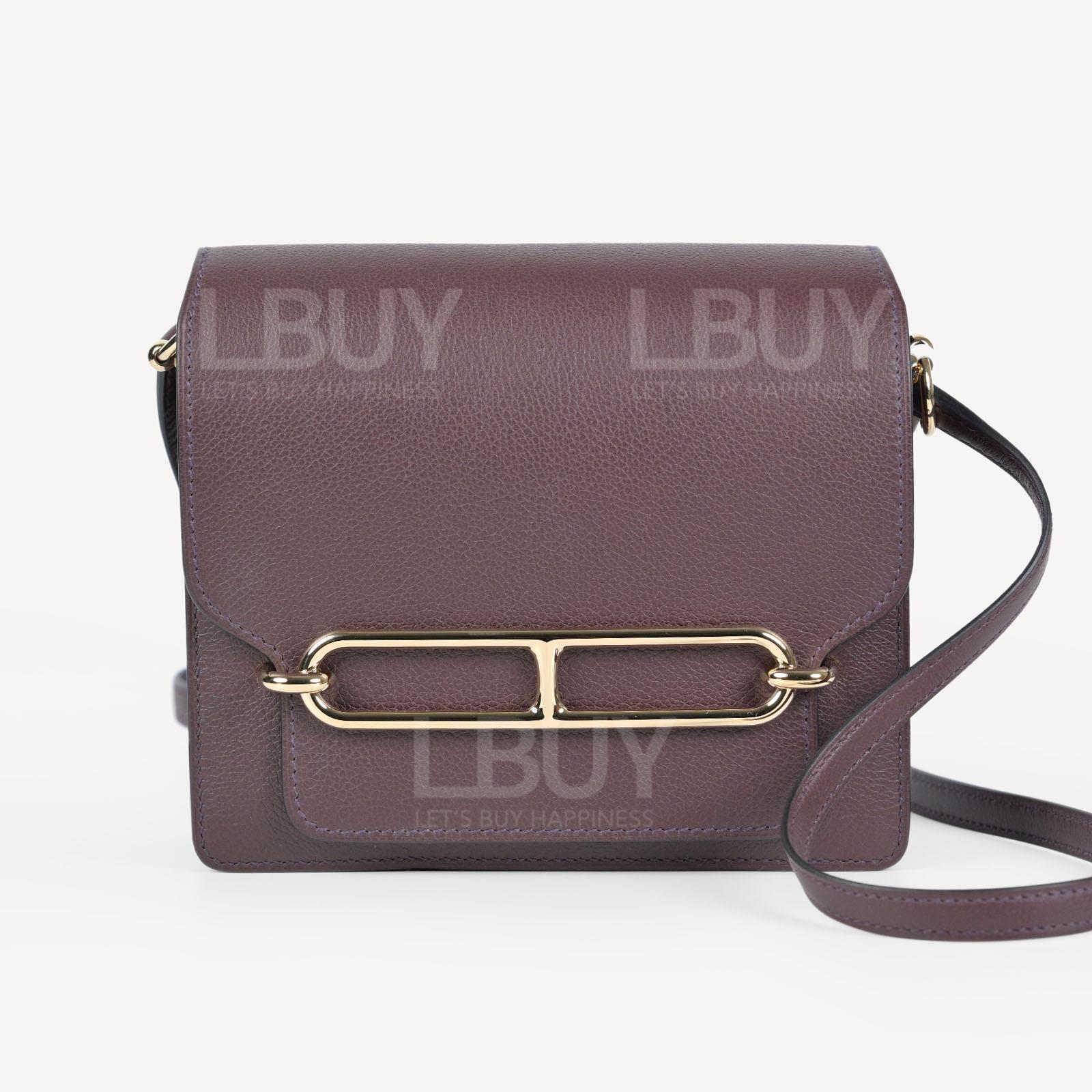 Hermes Mini Roulis 0G 馬鞍紅 淡金扣