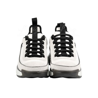 Black and White Suede Calfskin Sneaker G39070