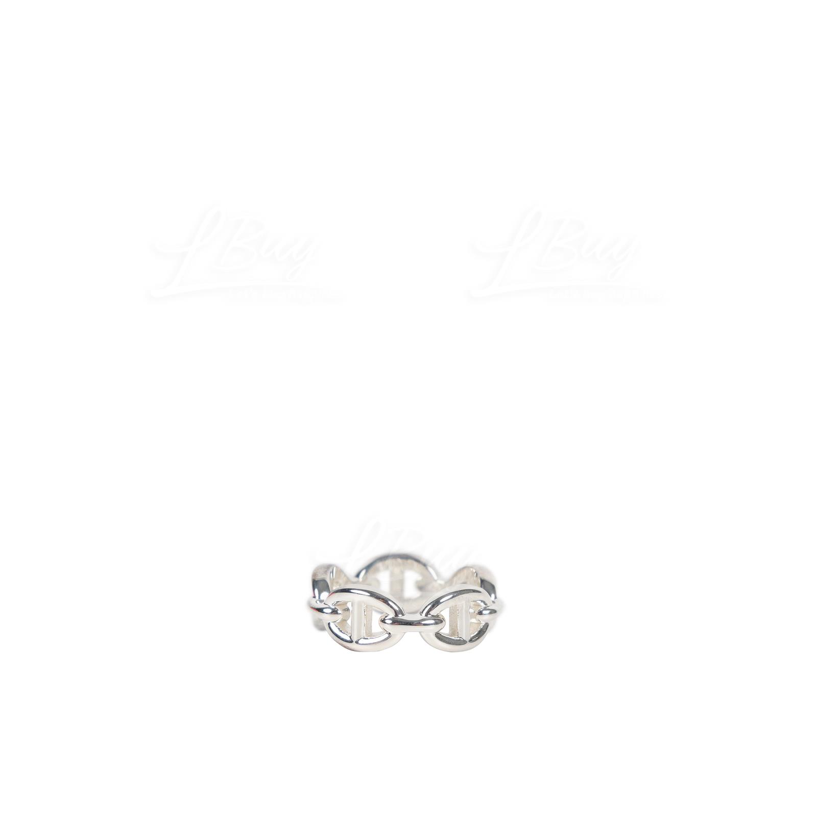Hermes Chaine d'Ancre Enchainee 925 Sterling Silver Ring