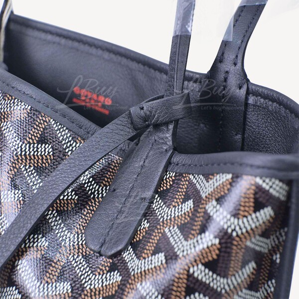 Goyard Goyardine Reversible Anjou Mini w/Pouch - Black Mini Bags