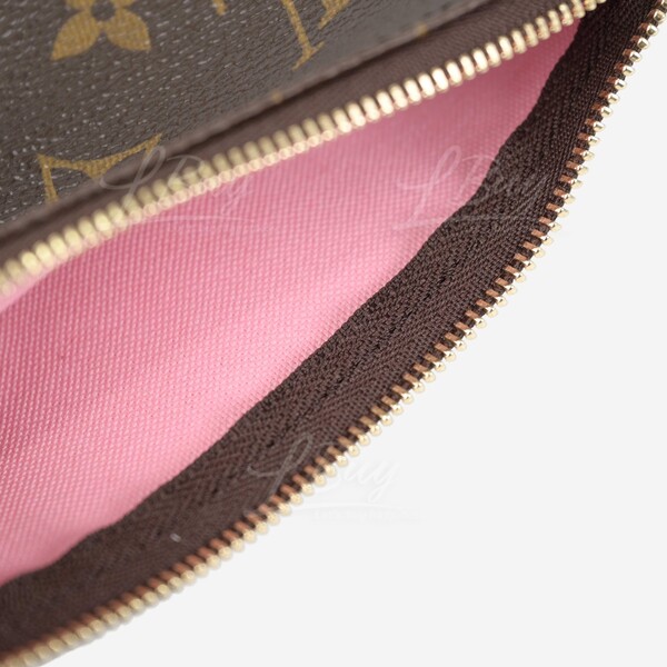 Louis Vuitton Double Zip Pochette Monogram Vivienne Shanghai Pink Lining  for Women