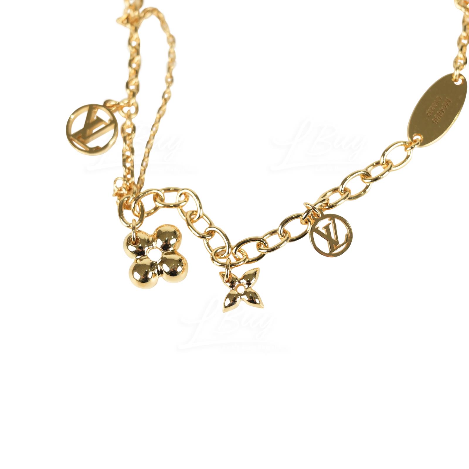 Louis Vuitton Necklace Collier LV Eclipse M00762 Gold Color Ladies