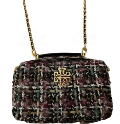 TORY BURCH-Tory Burch Tweed Top Handle Bag with Chain Strap
