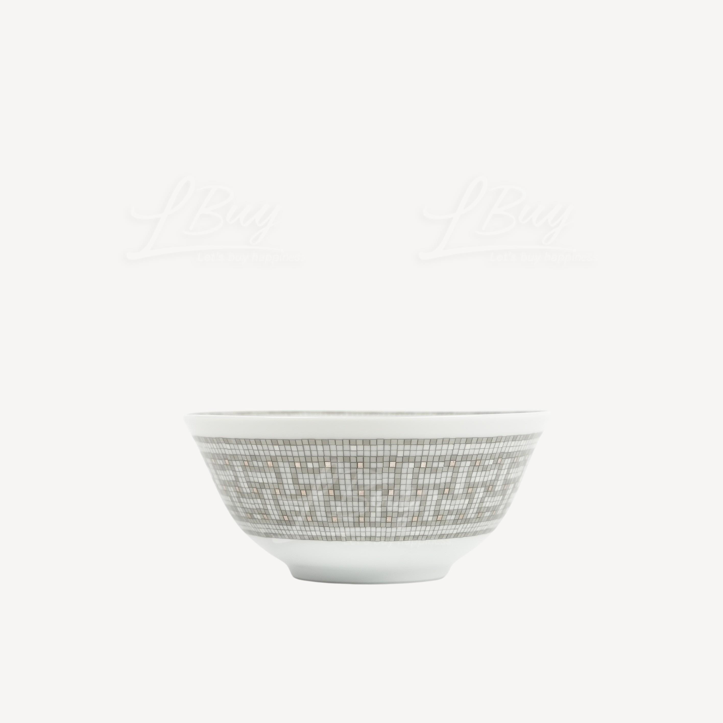 HERMÈS-Hermes Mosaique Au 24 Platinum Rice Bowl Set of 2