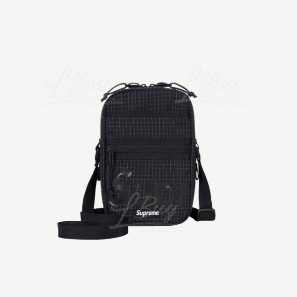 Supreme-Supreme Shoulder Bag Black 黑色斜背袋SS24