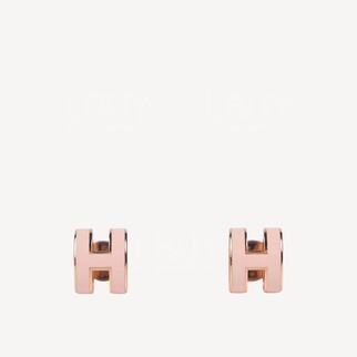 Hermes Mini Pop H Earrings 耳環 糖果粉配玫瑰金色