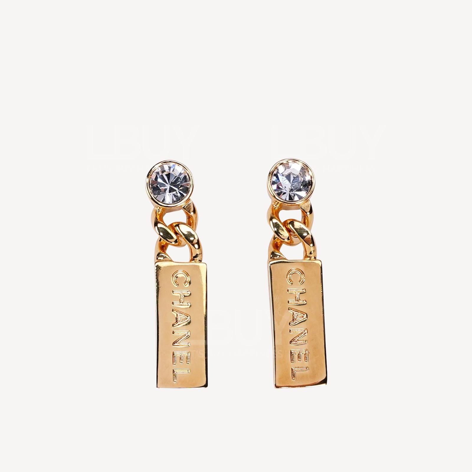 Chanel 金屬及水晶耳環 AB5715