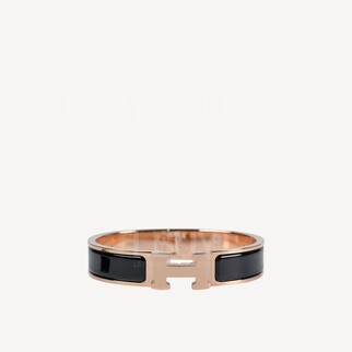 Hermes Clic H Bracelet 手鐲 手鈪  黑色配玫瑰金色
