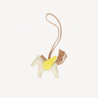 Hermes Rodeo Pegase PM Charm 飛馬包袋吊飾 三併色 奶昔白 茶色 檸檬黃