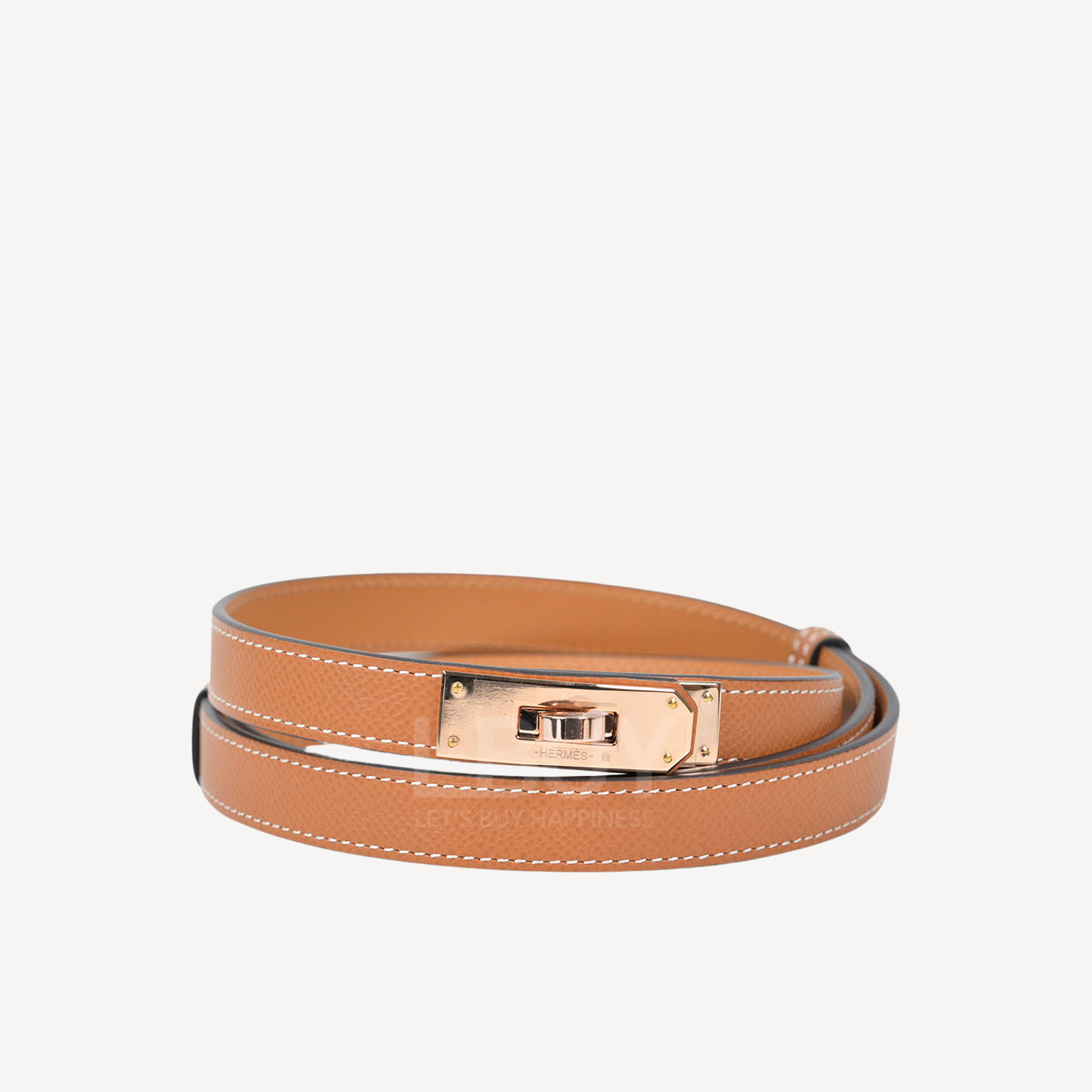 Hermes Kelly 18 Belt 腰帶 金色 玫瑰金扣