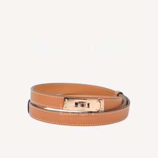 Hermes Kelly 18 Belt 腰帶 金色 玫瑰金扣