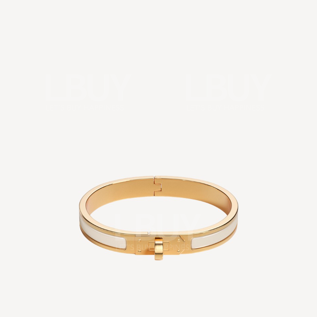 Hermes Mini Clic Kelly Bracelet Sable ghw
