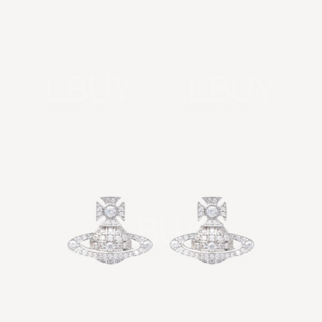Vivienne Westwood Orb Crystal-Embellished Stud Earrings 銀色水晶耳環
