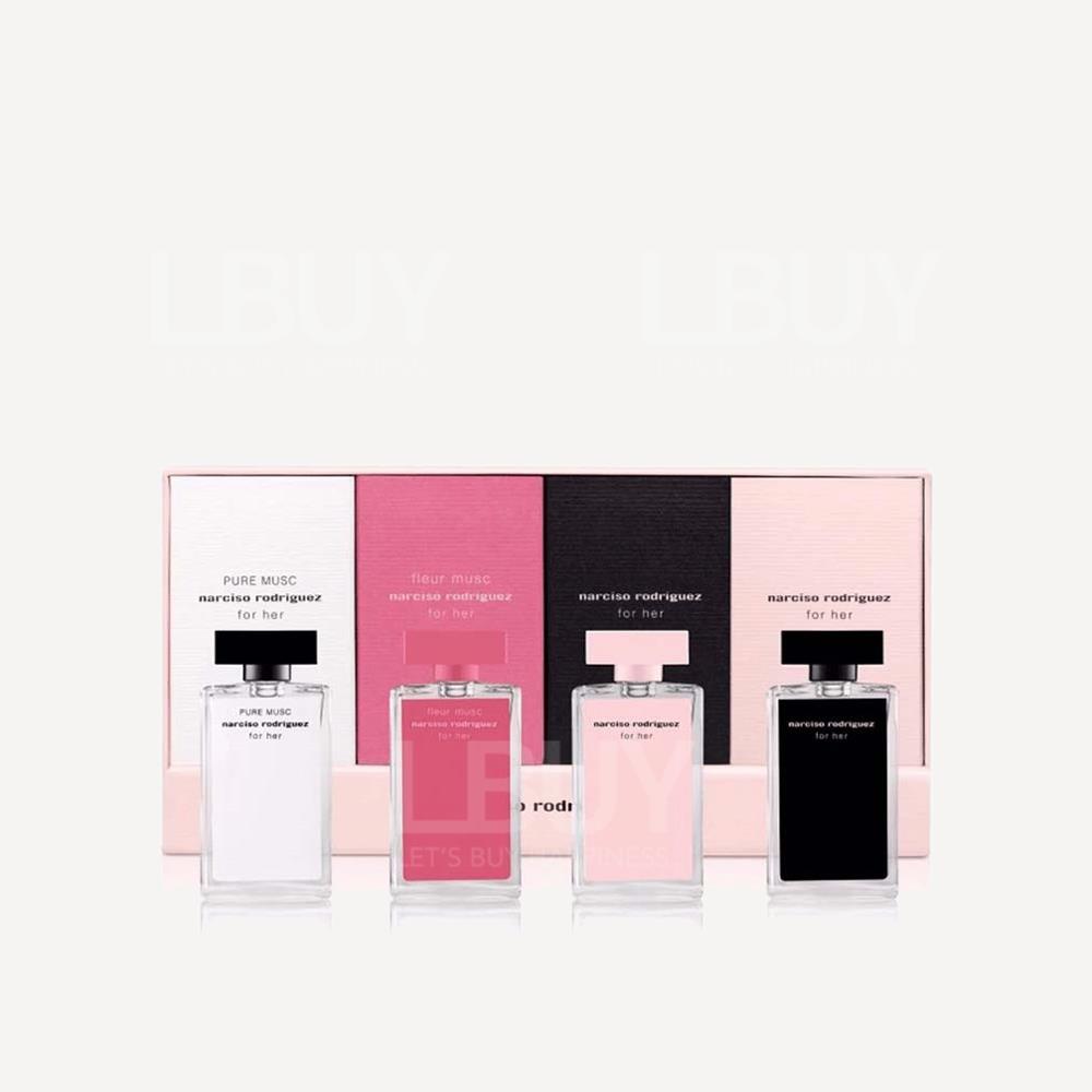 Narciso Rodriguez For Her 迷你香水套裝 4x 7.5ml (EDT X1, EDP X3)