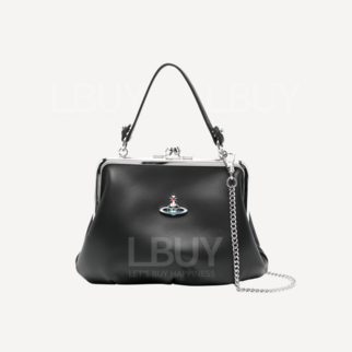 Vivienne Westwood 黑色配銀色 錢包斜孭袋手袋