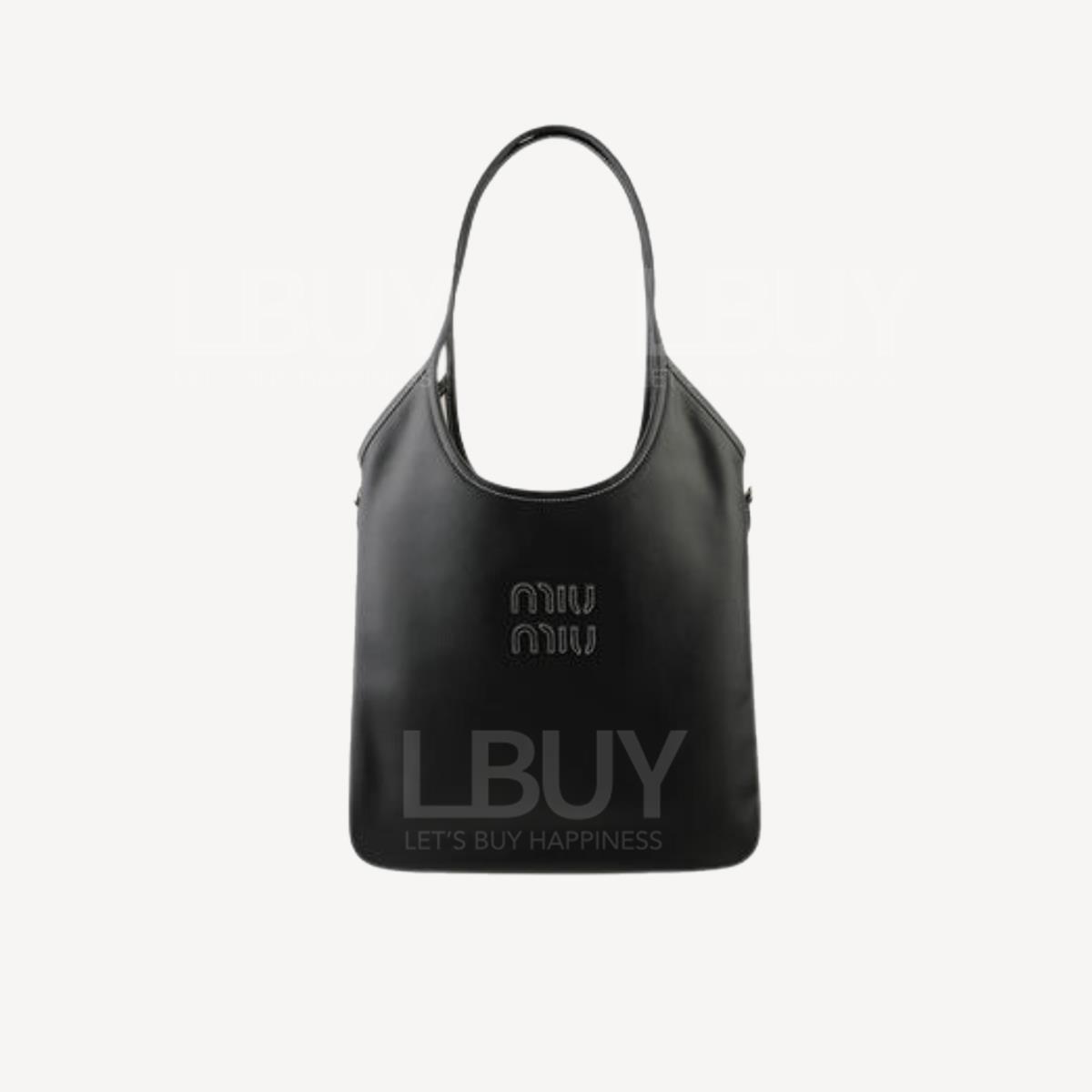 Miu Miu Ivy Hobo 皮革手袋 黑色