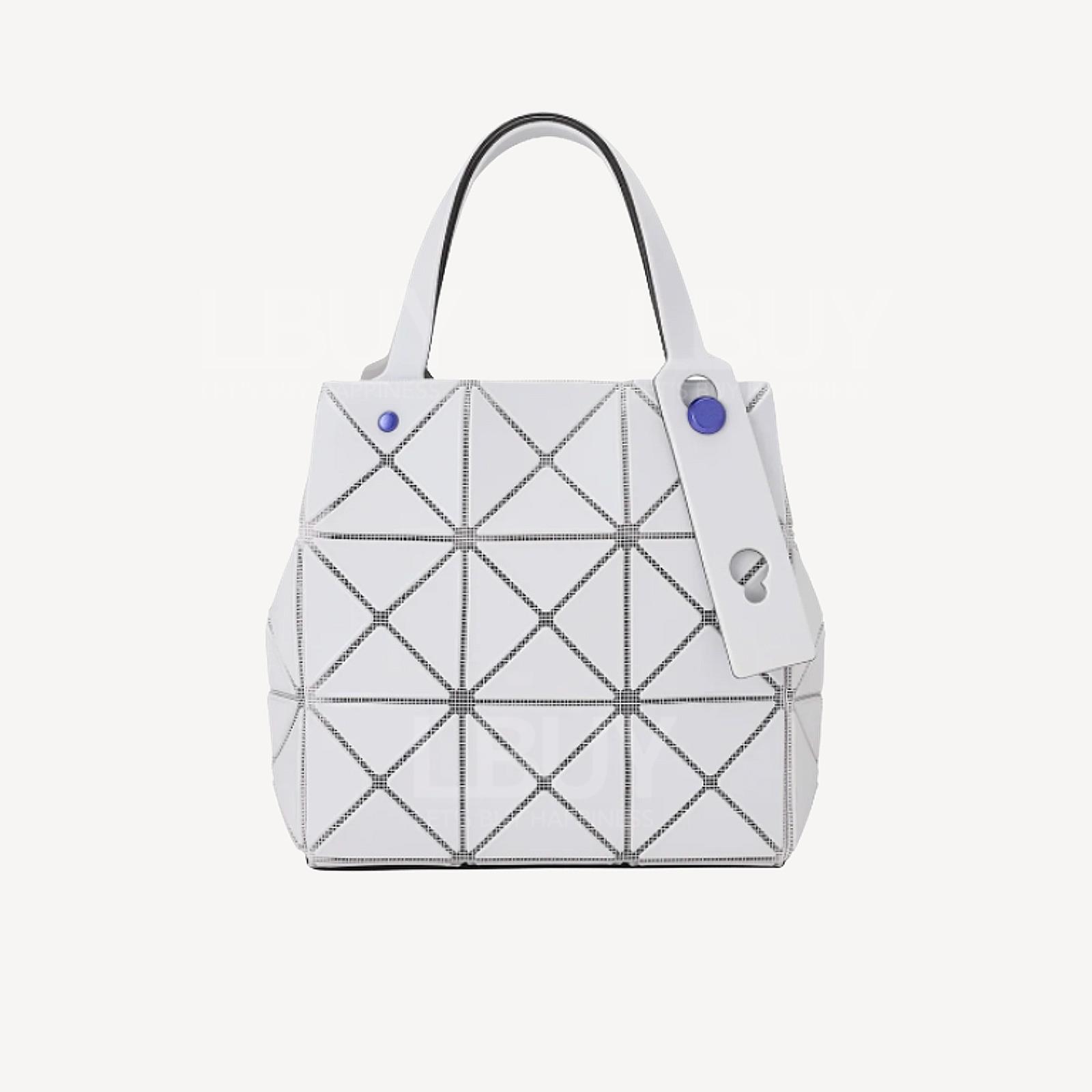 ISSEY MIYAKE CARAT TOTE BAG PINK WITH RED BUCKLE