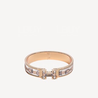 Hermes Clic H All Over Etriers Aube Bracelet 粉色 手镯 手鈪
