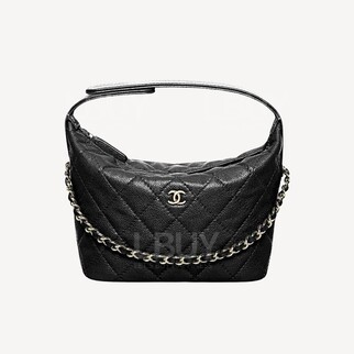 Chanel CC Logo 黑色側揹袋 飯盒包 AP4386