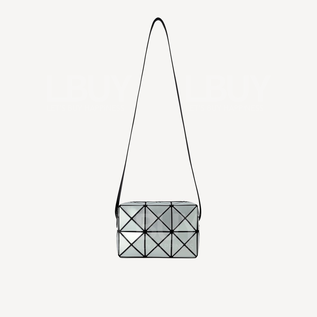 Bao Bao Issey Miyake Cuboid Metallic Shoulder Bag Light Blue No.71