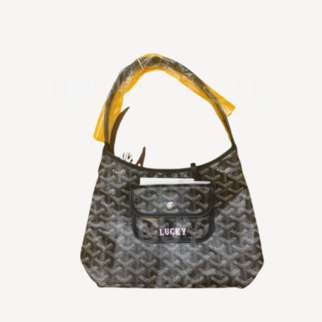 Goyard Boheme Hobo Mini Limited Edition Shoulder Bag Black and Pink Character Lucky