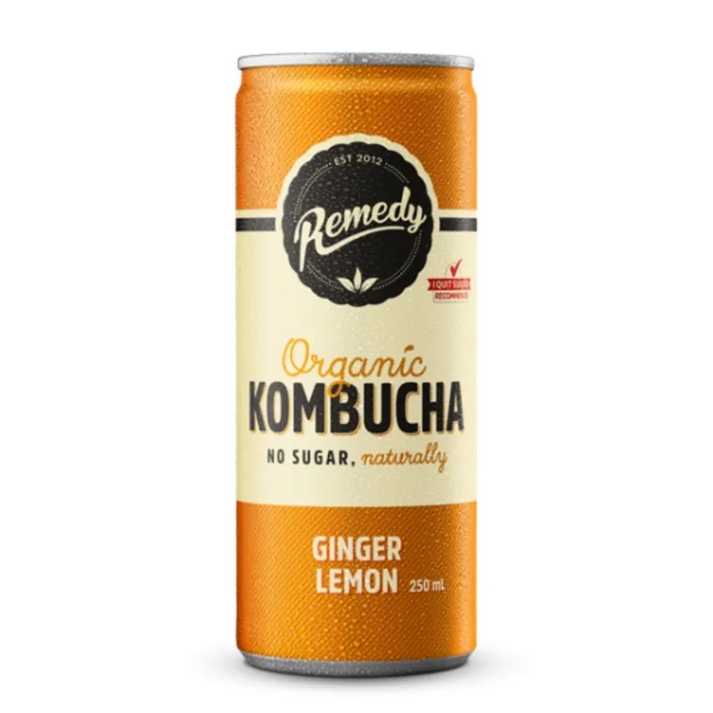 Remedy Organic Kombucha - Ginger Lemon 250ml