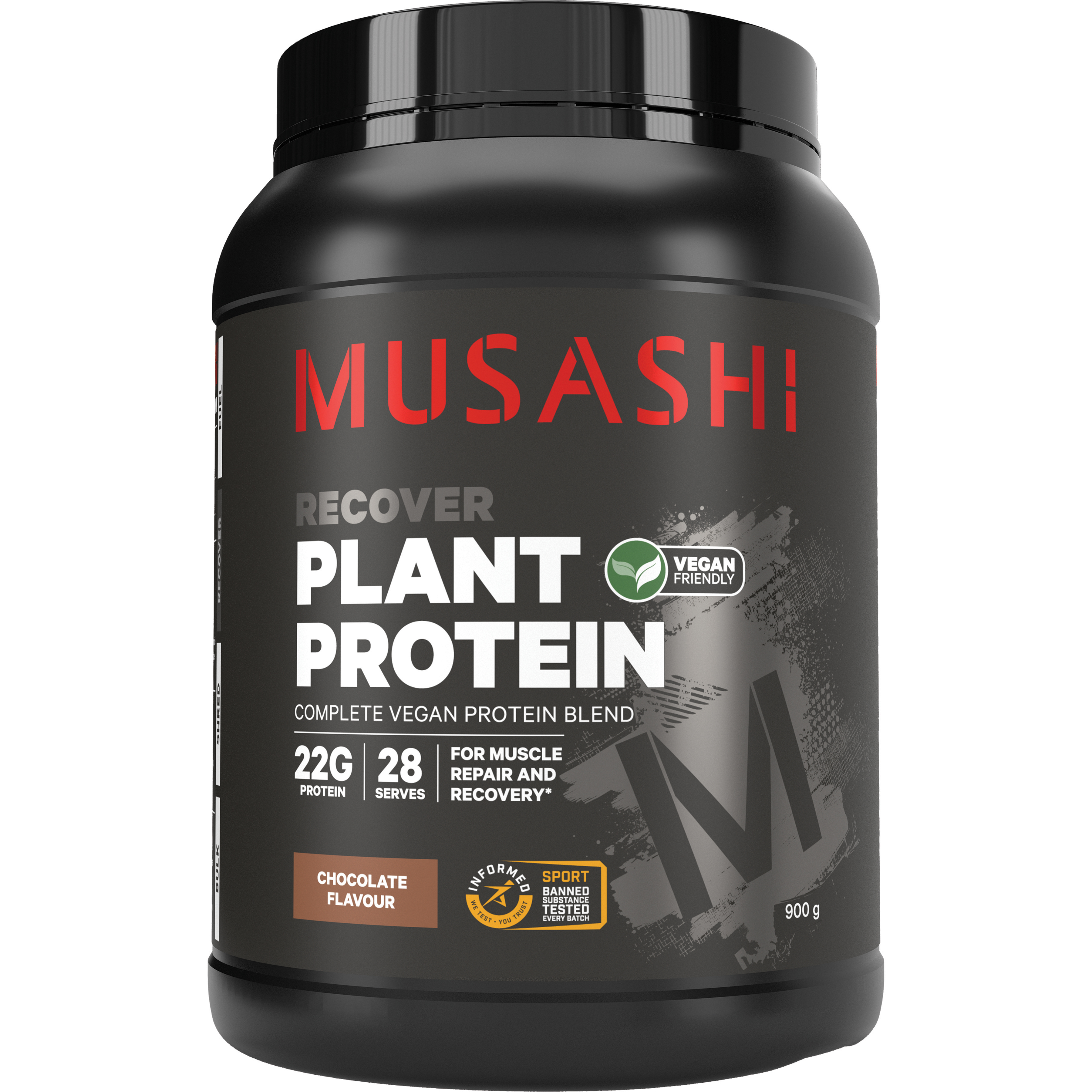 Musashi Plant Protein - Chocolate 900g （Recover）