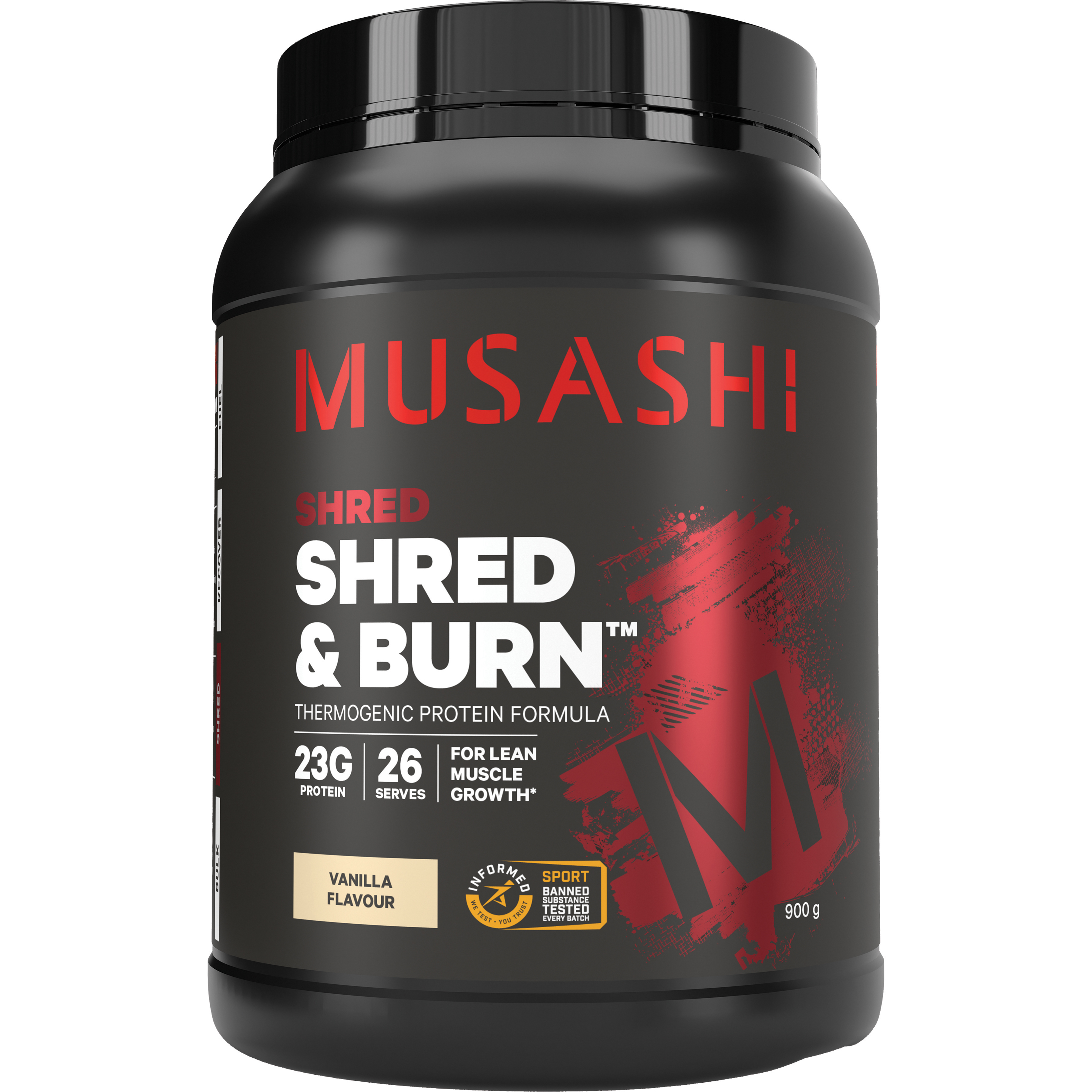 Musashi Shred & Burn - Vanilla Milkshake 900g（Shred）