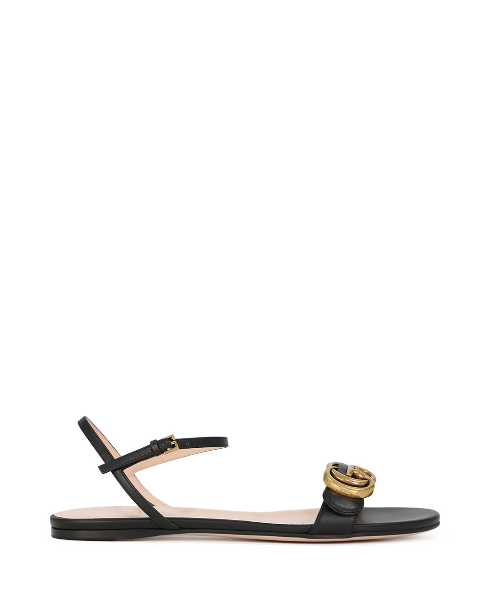 gucci leather double g sandal