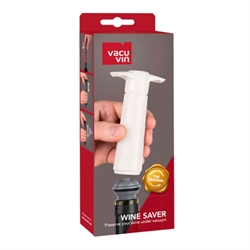 Vacuvin Wine Saver + 2 Stoppers (White)
