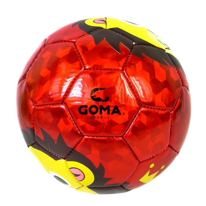 GOMA 2 號機縫足球,紅色鐳射皮,獅子圖案