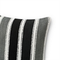 Dark Grey Stripe Lumbar Cushion Cover - 30x50cm