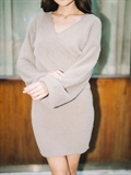  Fluffy Wrap Top With Dress