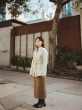 Floral Embroidered Safari Shirt 