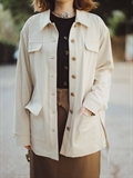 Floral Embroidered Safari Shirt 